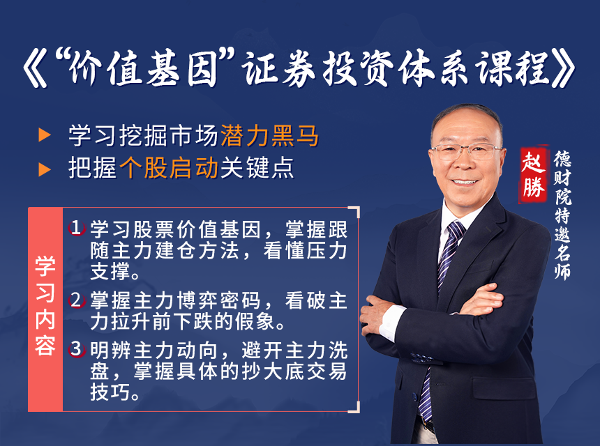 德财院赵胜价值基因体系全套系统课+24年完结小班课+指标