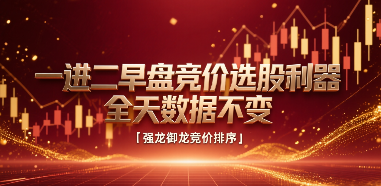 通达信『强龙御龙竞价排序』指标:一进二早盘竞价选股利器