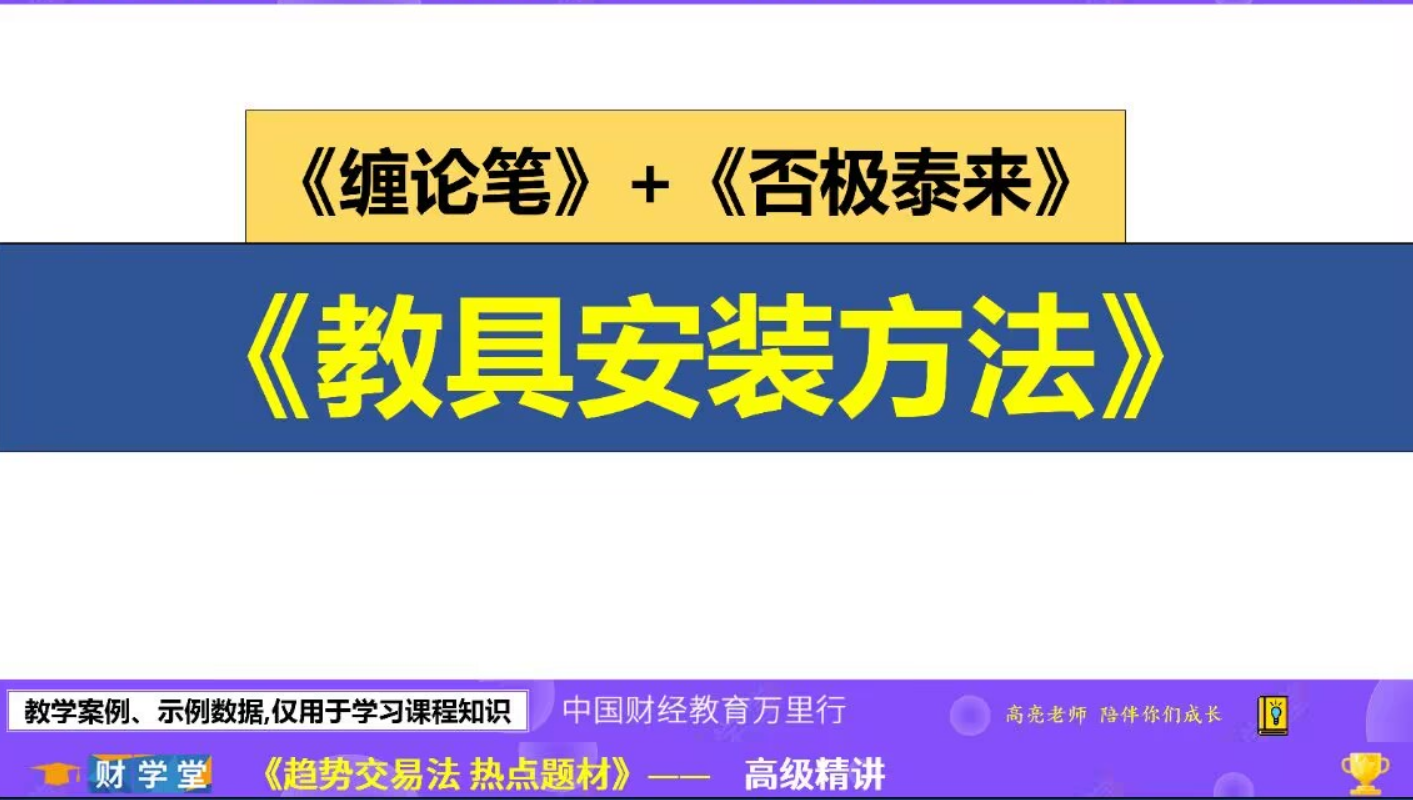 高亮【缠8号-否极泰来】显示教具+簺选教具送课程
