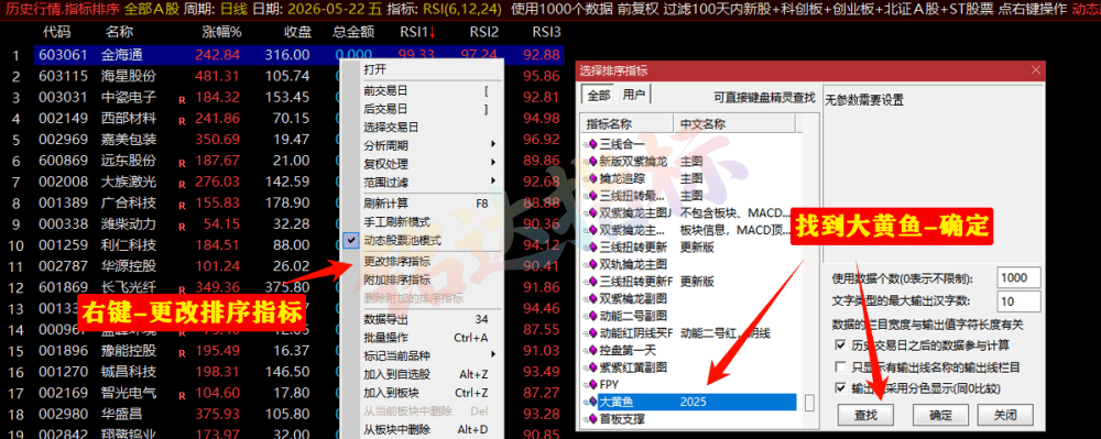 【2025金钻大黄鱼】预警、低吸、排序 捕捉最强拉升段、快速拉升段用黄鱼的形态表现。指标升级加入排序 【2025金钻大黄鱼】预警、低吸、排序 捕捉最强拉升段、快速拉升段用黄鱼的形态表现。指标升级加入排序