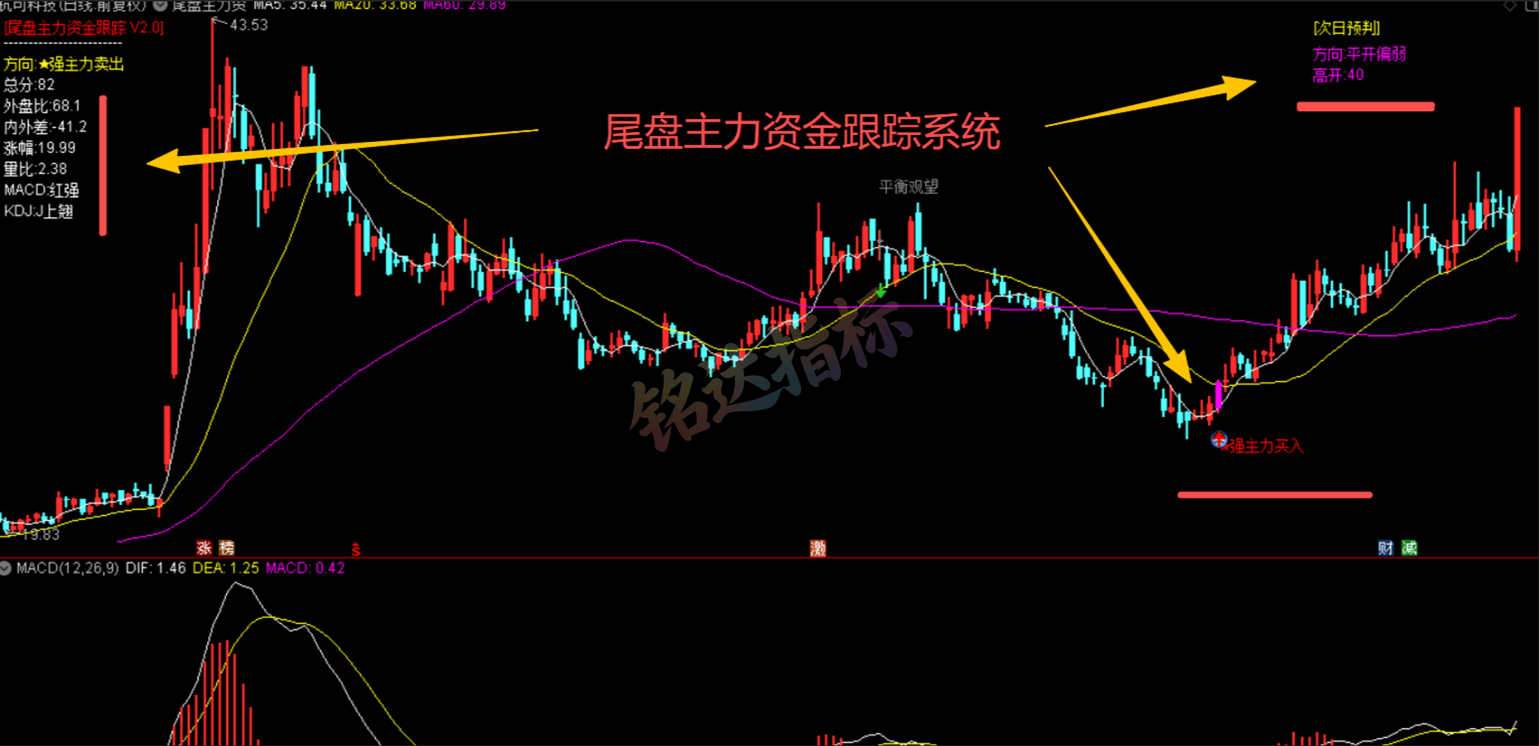 实战指标分享｜通达信“尾盘主力资金跟踪” 盯盘预判一体化工具