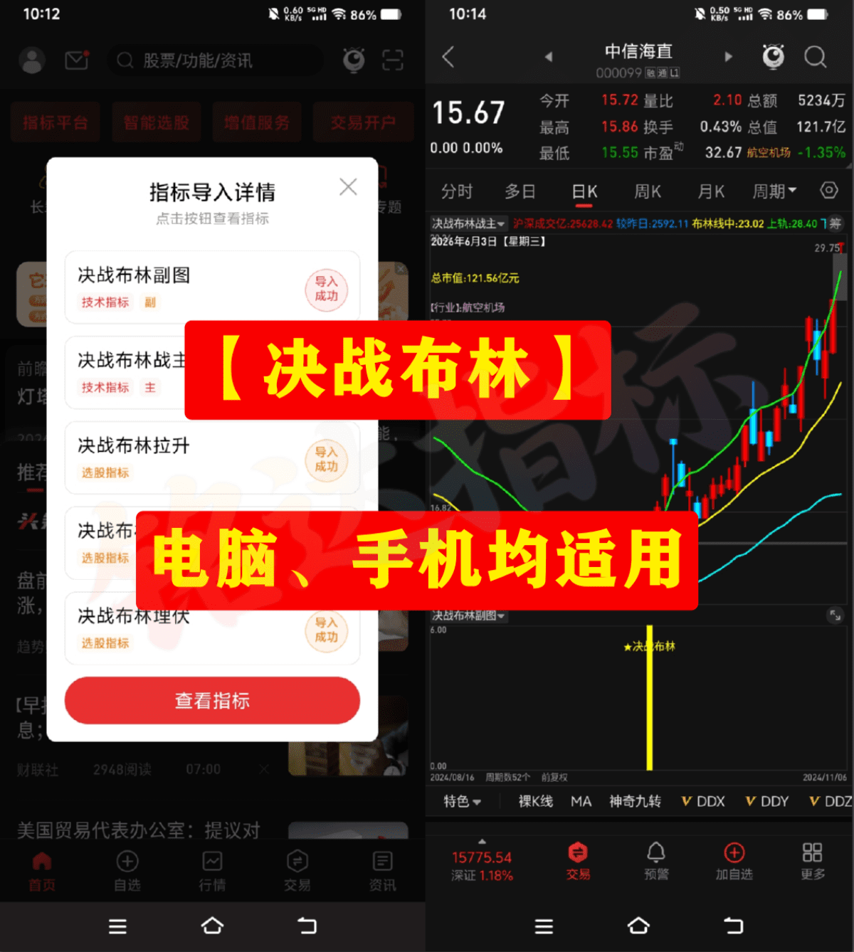 全能决战布林战法套装｜主副图全套，布林改良多信号，抄底起爆一键抓买点
