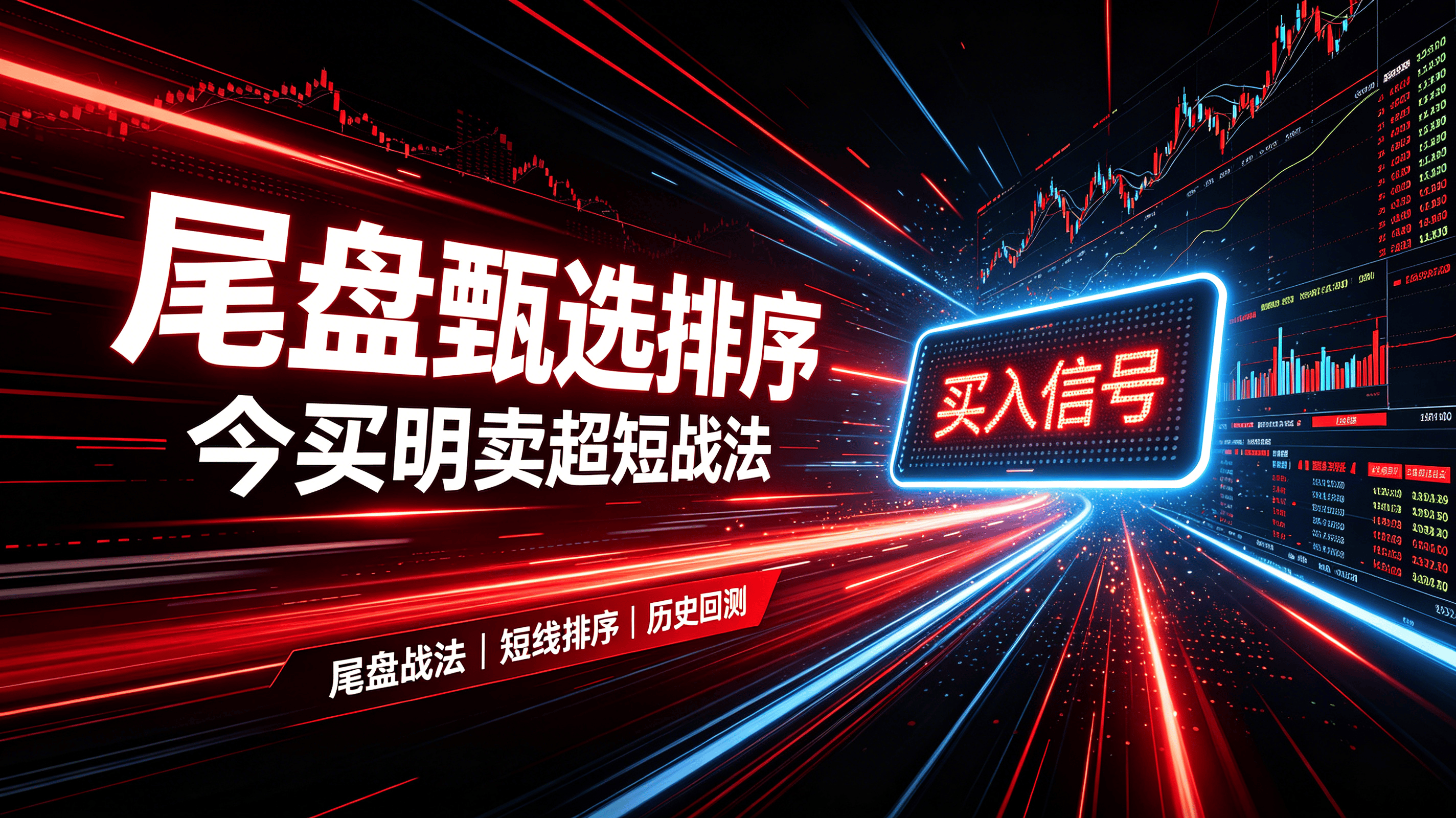专为短线打造的尾盘战法，〖尾盘甄选排序〗指标：今买明卖超短战法，信号可回测